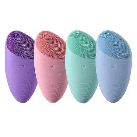 2019 Trending Electric Silicone Facial Cleanser Face Cleaning Washing Sonic Vibration Massage Skin Brush